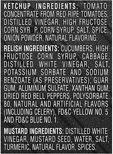 Heinz Tomato Ketchup, Sweet Relish & 100% Natural Yellow Mustard Picnic Variety Pack (12 ct Pack, 4 Packs of 3 Bottles