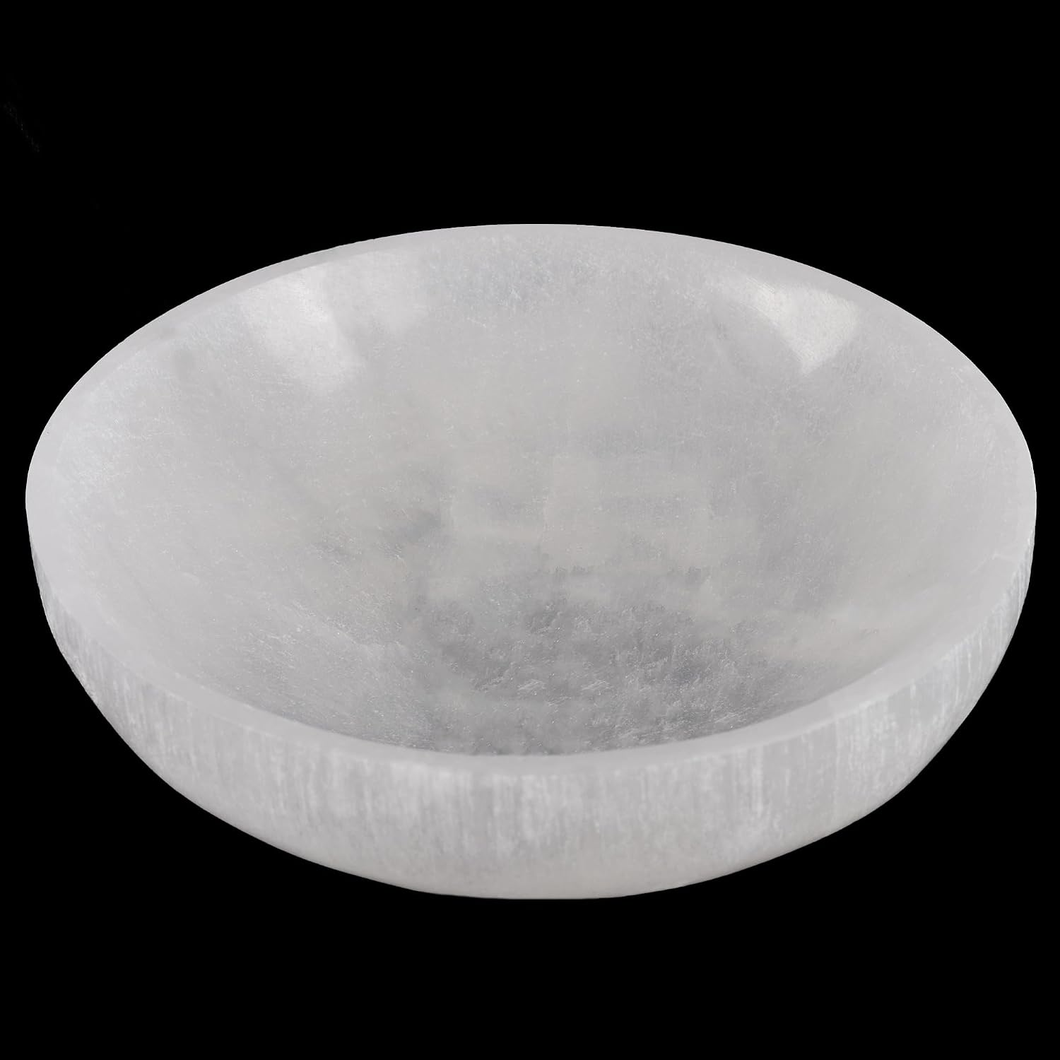 Wish Well Large Selenite Bowl – 5.5" Selenite Crystal Bowl – Mined & Crafted in Morocco – Ideal for Cleansing Crystals & Healing Stones - Protection Crystals - Spiritual Gift & Decor