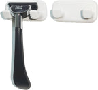 Razor Holder for Shower - 2 Pack,Self-Adhesive Removable & Reusable Waterproof Hooks,Used for Hanging Towels, Keys, Hats, loofah, etc.Easy to Install Without Drilling Holes - White