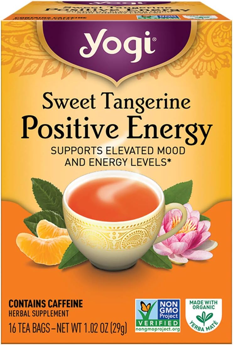 Yogi Tea Bags, Sweet Tangerine for Positive Energy, 16 Count (Pack May Vary)