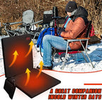 Juexica Portable Heated Seat Cushion Warm Stadium Seats Camping Outdoor with Back Support and 3 Level Winter Heated Seat Cover for Outdoors, No Power Bank