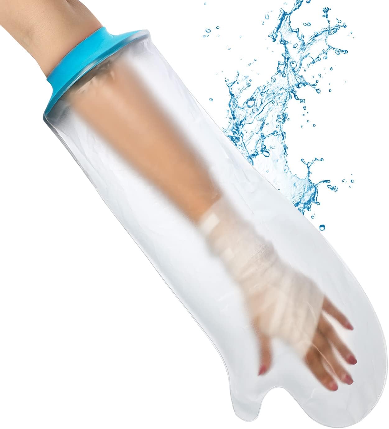 Cast Covers for Shower Arm Waterproof Adult,Soft Comfortable Cast Protector for Broken Arm, Wrist, Hand, Reusable Sleeve Bags for Bandage & Wound Care, Keep Wound Dry Post-Surgery Gift(Half Arm)