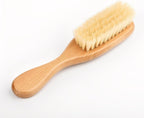 Cosowe Wood Clean Brush, Laundry Stain Brush with Handle and Soft Boar Bristles, Cleaning Brushes for Household Use, Natural Beech Wood Bath Massage Brush, Portable