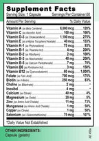 Vita4Life!® ADEK Fat Soluble Vitamins A D E K - High Absorption Bariatric Multivitamin - No Iron Formula with B-Complex & Calcium - 60 Fast Dissolving Capsules for Post Surgery & General Health