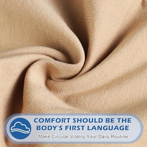 Beister Closed Toe Knee High Calf Compression socks for Women & Men, Firm 20-30 mmHg Graduated Support for Varicose Veins, Edema, Flight, Pregnancy, Beige, X-Large