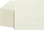 NatNarr 120 Pcs Cocktail Napkins Ivory Napkins Disposable Cream Dessert Beverage Napkin Beige Party Napkin for Wedding, Baby Bridal Shower, 5X5 Inch