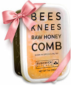 Bees Knees Raw Honeycomb | 100% Edible, All-Natural Gourmet Honeycomb in Double Sealed Packaging | Acacia Honey Comb with Sweet, Light Flavor | Foodie Gifts, Unique Gift Ideas for Moms (7 oz)