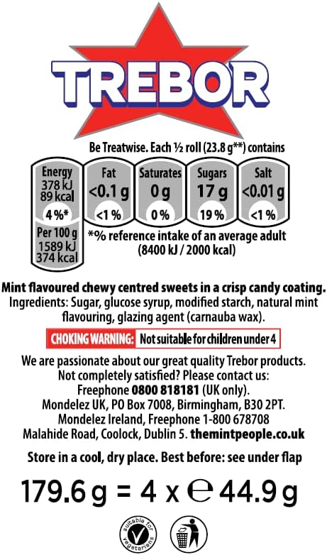 Trebor Softmints Spear (Pack of 6, Total 24 Rolls)
