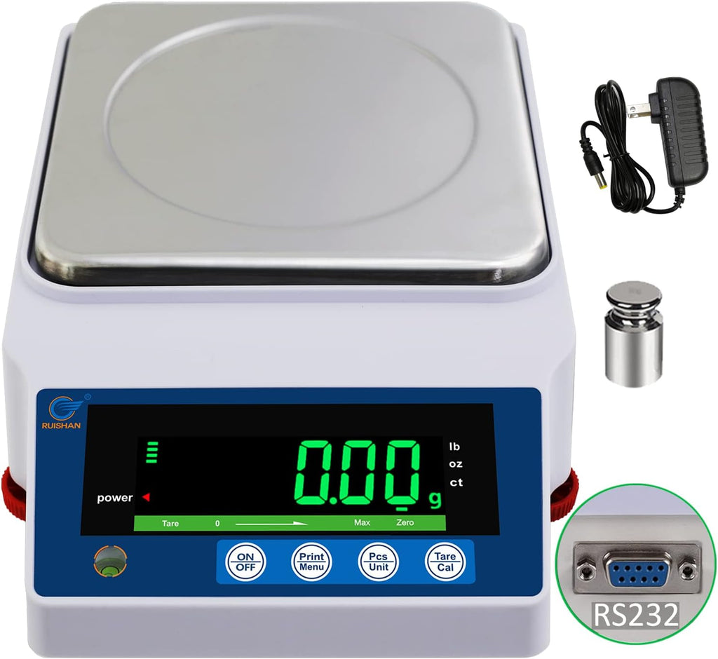 Lab Scale 5000gx0.01g High Precision Scientific Electronic Digital Laboratory Lab Weight Analytical Balance Scale .01g Accuracy Jewelry Pharmacy Chemistry Industria Calibrated Gram Scale