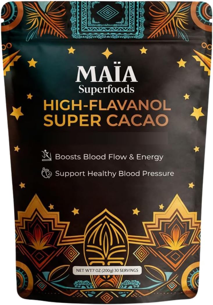 Maia Ceremonial Cacao | Super Cacao | High Flavanols | Supports Healthy Blood Pressure, Cardiovascular Wellness | Theobromine