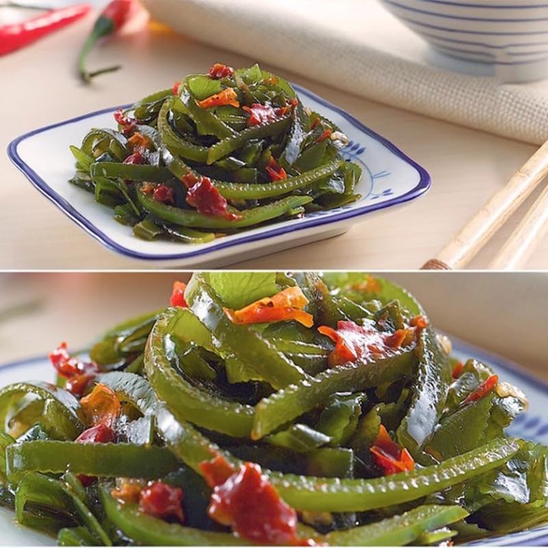Spicy kelp Fresh and fragrant 14.1oz/400g（50g*8packs）Cold mixed kelp Side dishes Snacks and salad Spicy shredded kelp