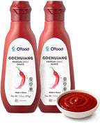 Gochujang Korean Chili Sauce [7.5 oz, Pack of 2] – Medium Hot Squeeze Bottle | Korean Hot Pepper Paste Sauce for Bibimbap, Tteokbokki, Stir-Fry, Noodles, Rice & More – Vegan, Gluten-Free - O’food