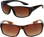 Mass Vision 'The Driver' 2 Pair of Unisex Bifocal Reading Sunglasses with High Definition Amber Lenses - UV400 Protection