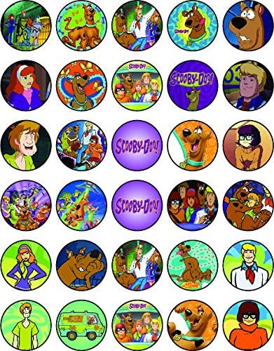 30 x Edible Cupcake Toppers – Mystery Pup Dog Inspired Collection of Edible Cake Decorations | Uncut Edible on Icing Sheet