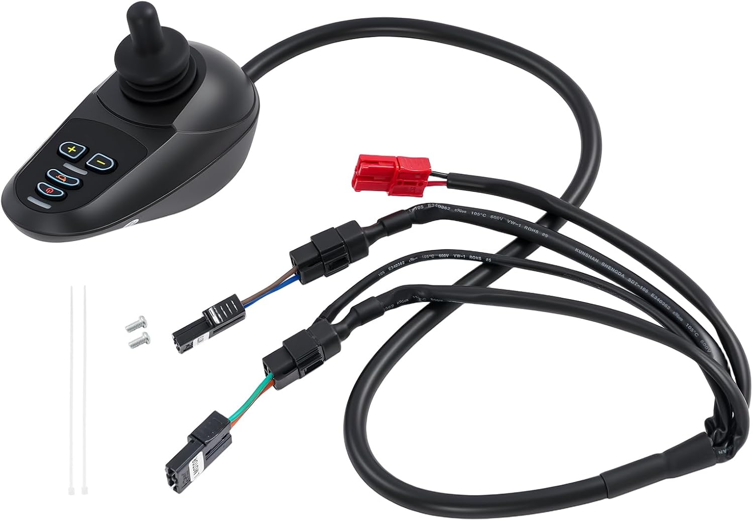 Electric Wheelchair Joystick Controller, DC 24V Electric Wheelchair Joystick Controller Replacement 4 Keys Universal Electrics Wheelchairs Joysticks with Adjustable Speed for Wheelchair Bike