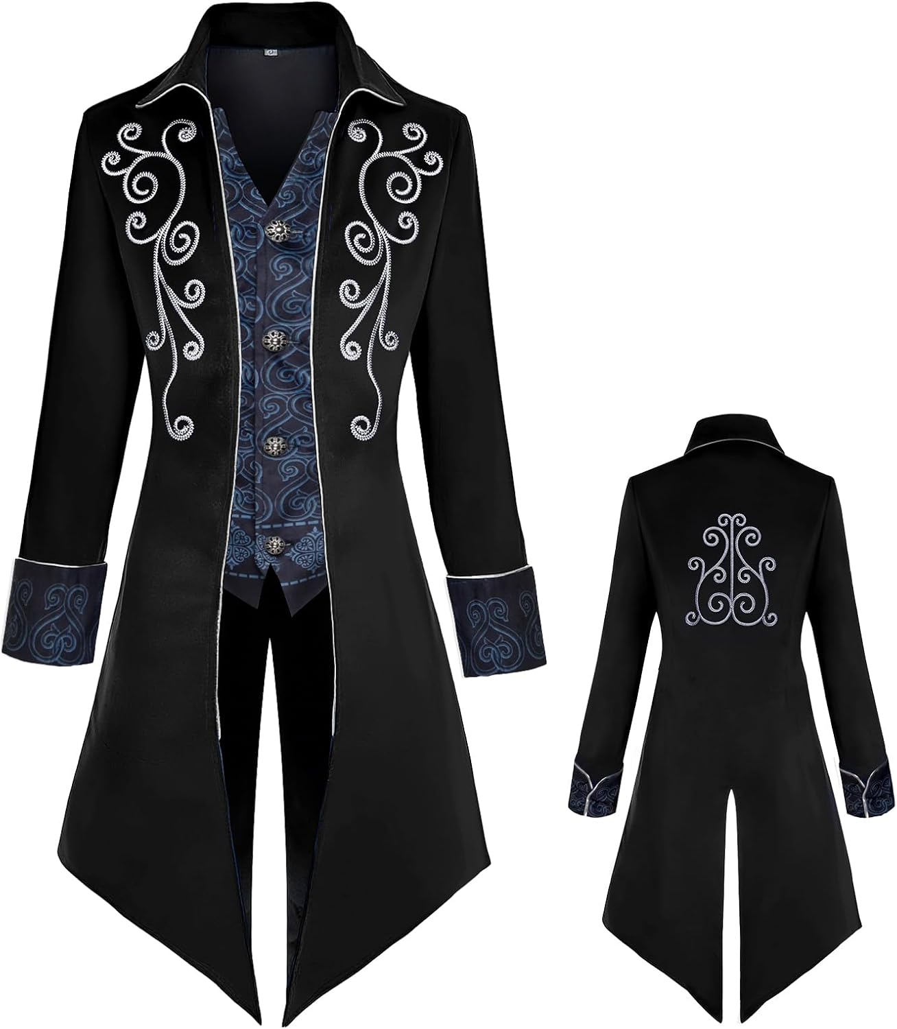 Men's Steampunk Gothic Medieval Vintage Jacket for Halloween