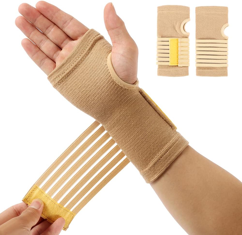 2Pcs Elastic Bandage Wrist Guard Support Arthritis Sprain Band Carpal Protector Hand Brace Accessories Sports Safety Wristband