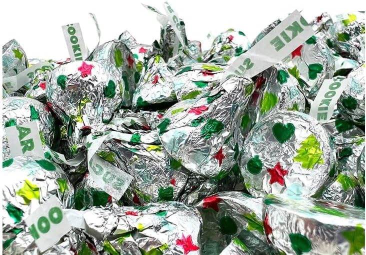 Hershey.sKISSES Sugar Cookie Kisses 9 oz Bag, White Creme with Cookie Bulk Festively Red & Heart Individually Wrapped White Chocolate Candy - Perfect for Easter Gift Basket and Egg Hunt Filler