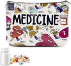 ShiQiao Spl Medical Storage Bag Travel Accessories Medicine Meds Organiser Pouch with Zipper Medicine Bag for Women Men Portable First Aid Organiser for Travel Camping Home Christmas Birthday Gifts