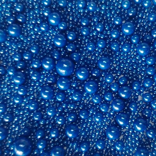 Sentovac Edible Royal Blue Pearl Sugar Sprinkles 4.23oz/ 120g Edible Candy Pearls for Decorating | Edible Cake Cupcake Sprinkles for Christmas | Cake Topper Decorations