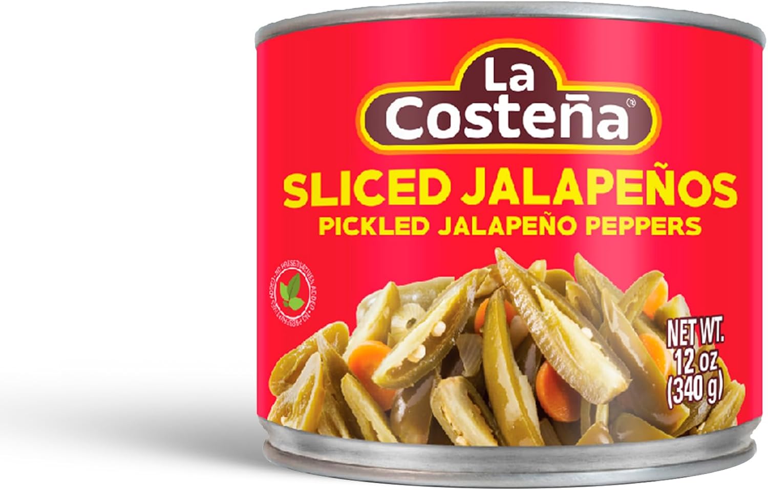 La Costeña Sliced Jalapeno Peppers - Pickled Jalapenos - Jalapeno Pepper - Hot Peppers for Mexican Food, Guacamole, Spicy Nacho & Taco Toppings, Enchiladas & Salsa - 12oz, 1 Pack Canned Jalapenos