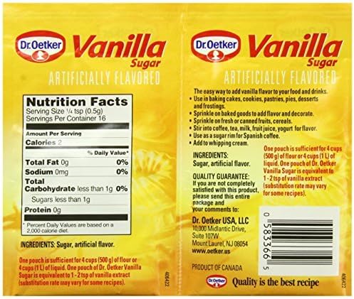 Dr. Oetker Vanilla Sugar, .32-Ounce (Pack of 6)