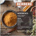 Eastanbul Berbere Spice Blend, 5.3oz Berbere Spice Ethiopian Authentic Mix, Berbere Seasoning Medley, AKA, Barbere, For Exotic Ethiopian Cooking & Much More
