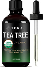 Tea Tree Oil – 100% Pure Organic Tea Tree Essential Oil for Skin, Face, Hair, Scalp, Nails, and Toenail – Therapeutic Grade Tree Tea Oil for Acne & Hair Growth – 1 fl oz - By Fiora Naturals