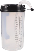 Elderly Sippy Cup with Straw and Lid, Non-spill Drinking Tumbler for Bedridden Adults, Spill-proof Nursing Care Cup for Disabled Seniors in Hospital and Home Use