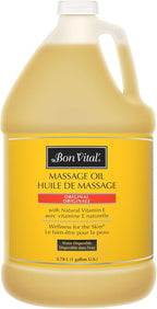Bon Vital' Original Massage Oil, 1 Gallon Unscented Professional Massage Oil with Natural Oils & Vitamins, Water-Dispersible, No Nut Oils, Smooth Glide for All Massage Modalities