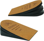 Adjustable Heel Lifts for Shoes, 1/4'' Height Increase Insoles for Achilles Tendonitis, Heel Pain, Leg Length Discrepancy, Plantar Fasciitis, Shoe Lifts (Large (1 Pair), Brown)