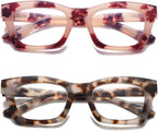 Hubeye Oprah Style Readers for Women Stylis Style Reading Glasses with Blue Light Blocking and Spring Hinge