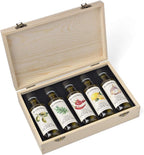 Blazing Bella Olive Oil Gift Set – Extra Virgin and Infused Olive Oil Sampler Set – Garlic, Lemon, Rosemary & Smoky Jalapeño – Cold-Pressed California Olive Oil – 5 × 100ml Bottles