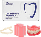 Do It Yourself Dentures Fake -Teeth Top and Bottom Temporary Teeth - Denture Kit for Women and Men - Create Your Perfect Smile at Home-LP-Red