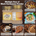 Rani Black Cardamom Powder (Kali Elachi) Indian Spice 3oz (85g) PET Jar ~ All Natural | Vegan | Gluten Friendly | NON-GMO | Kosher | Indian Origin | Smokey, Tsaoko, Cao Guo, Bach Dan Khau, Badi