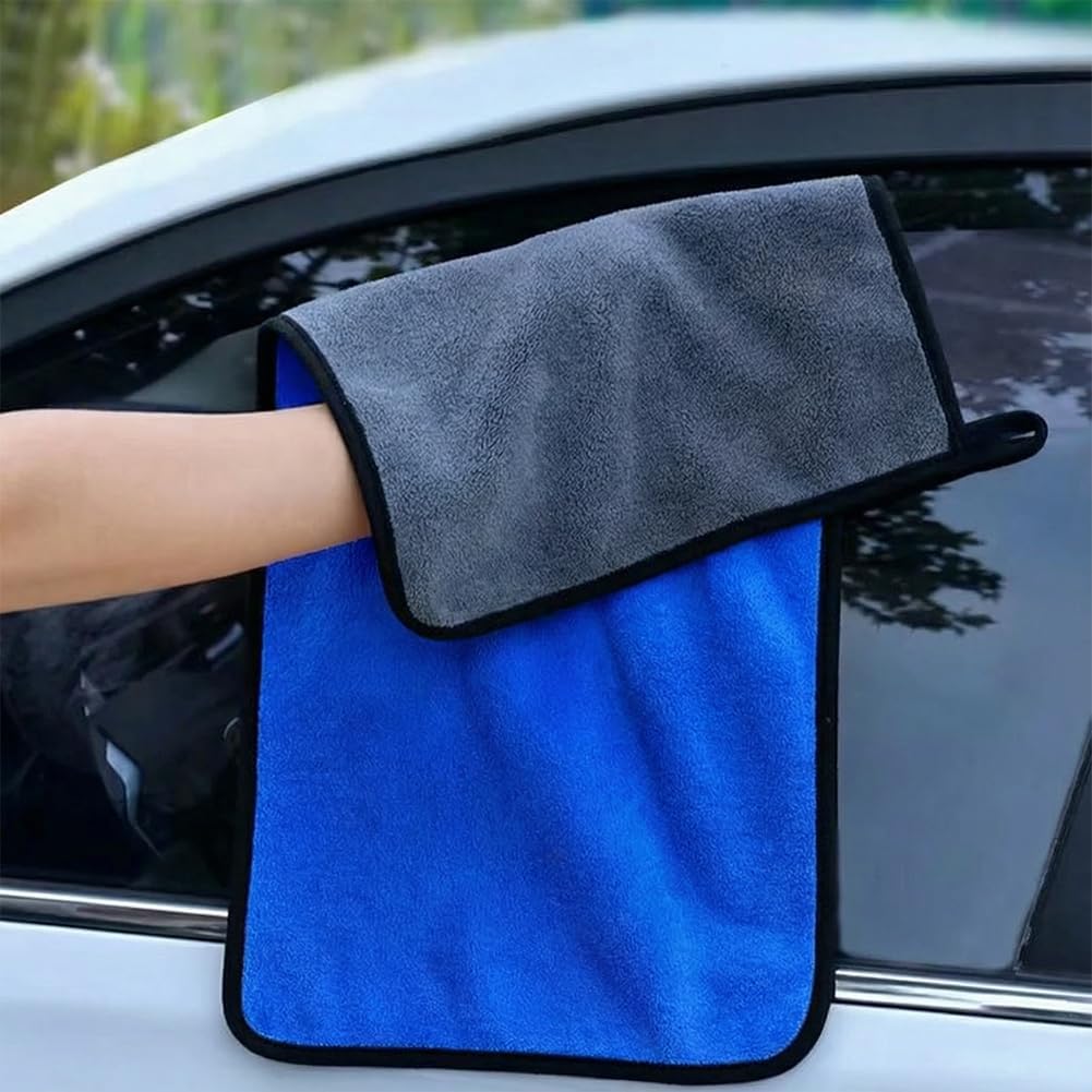 1PC Thick Coral Fleece Car Drying Towel: Super Absorbent, Ideal for Quick Car Cleaning,Multi-Functional Towel,23.64 x 11.82 in, Blue