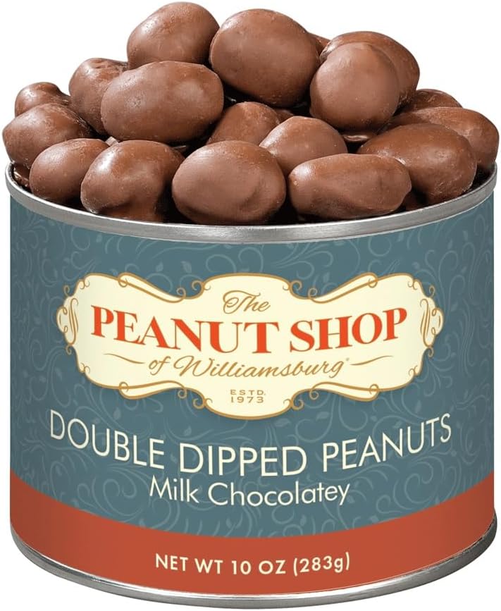 The Peanut Shop of Williamsburg Milk Chocolatey Covered Peanuts, 10 Ounce