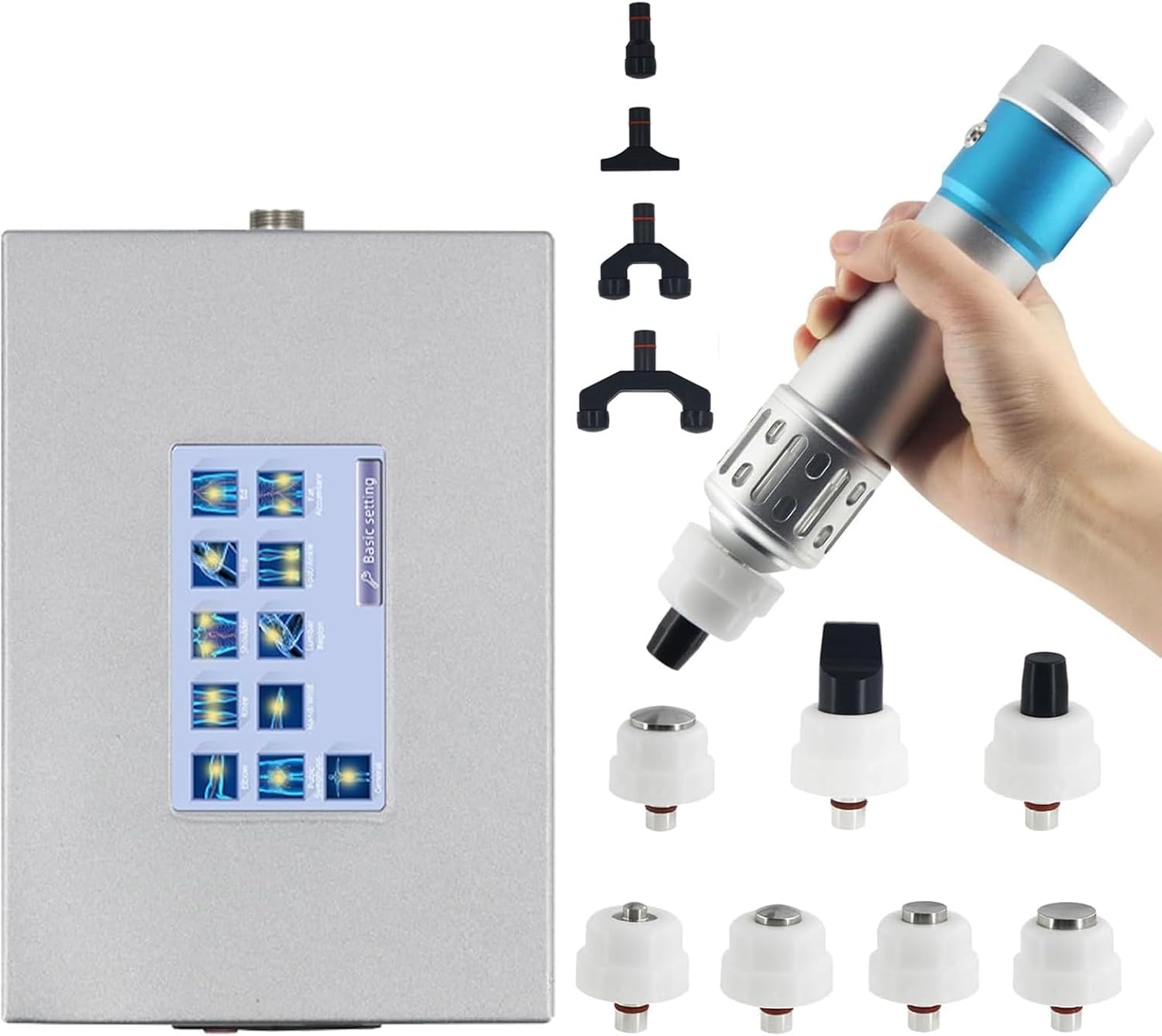 Professional Shock Wave Machine, Ed ESWT Shock Wave Therapy Treatment Equipment, Extracorporeal Radial Shock Wave Therapy Machine with 11 Effective Device
