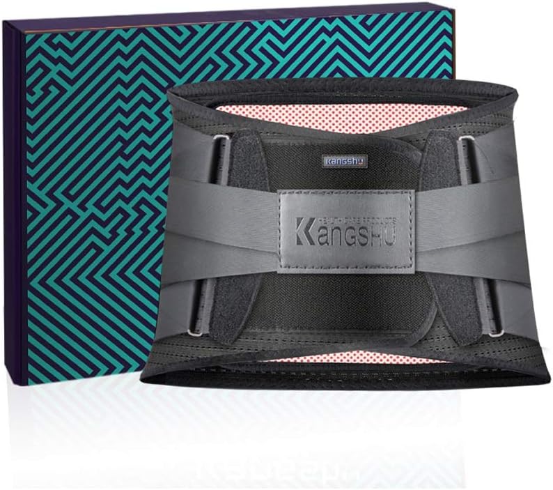 Self-Heating Lumbar Brace,Back Support-Lower Back-Waist Belt with Removable Pad Magnet Therapy (Size : A-M)