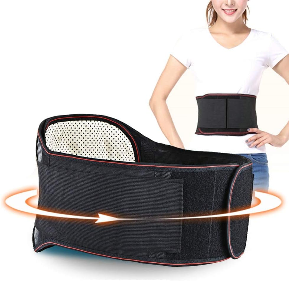 Self-Heating Lumbar Brace Belt Lower Back Support with Removable Pad for Women and Men Back Pain Relief and Injury Prevention (Size : M (100 * 23cm))