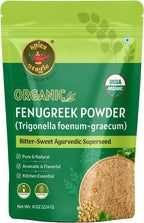 Spice Magic Organic Fenugreek Powder 8 oz (227g) | USDA Organic Methi Ground | Lab Tested for Quality | Finely Milled | Resealable Pouch | Polvo de Fenogreco