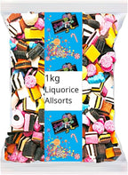 2.2 lb (1kg) Liquorice Allsorts – Classic British Candy Mix – Imported from the UK – Traditional Licorice Sweets – Packed by Krazy Kandi