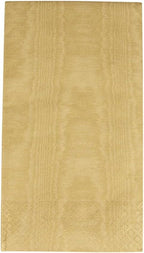 Caspari Moiré Paper Guest Towel Napkins in Gold - 15 Per Package, 4 Packs