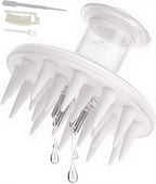 【2 in 1 Hair Oil Applicator】Fast Application Scalp Massager Brush & Hair Growth Oil Applicator - Leakproof Minoxidil Brush with Soft Silicone Tips for Faster Results, Stress Relief & Dandruff Removal