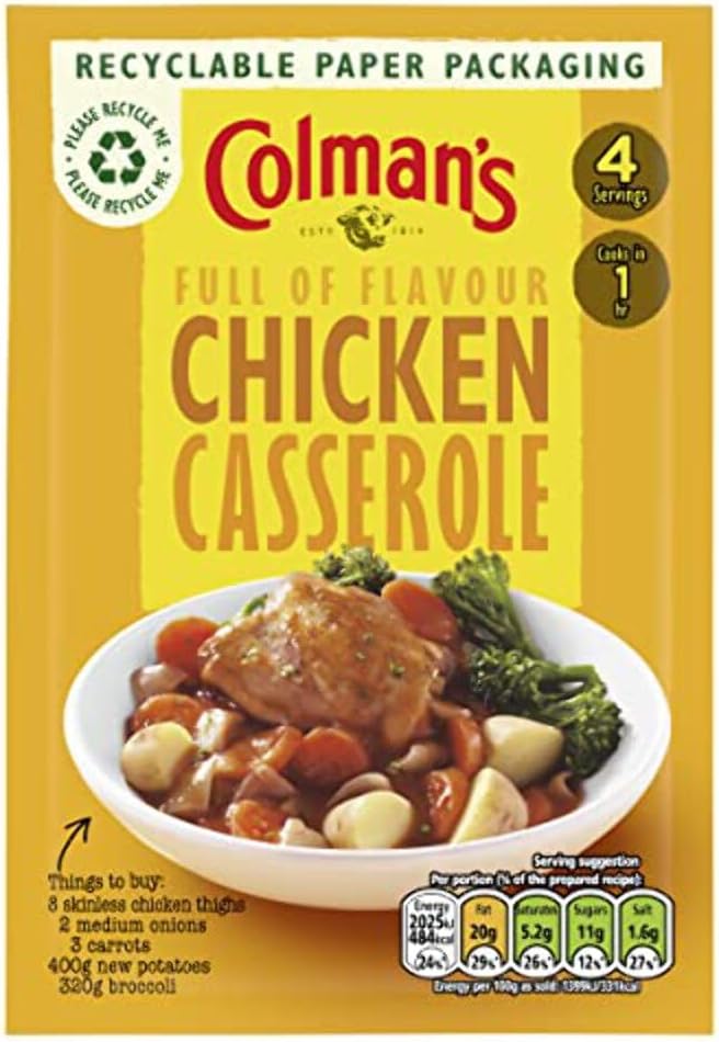 Colman's Chicken Casserole perfect with a baked potato Recipe Mix quick to prepare casserole mix 40 g