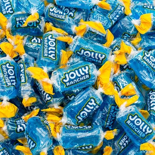 BLUE RASPBERRY Hard Candy Original Flavor 1 lb - Bulk Bag, Individually Wrapped (74 Pieces)