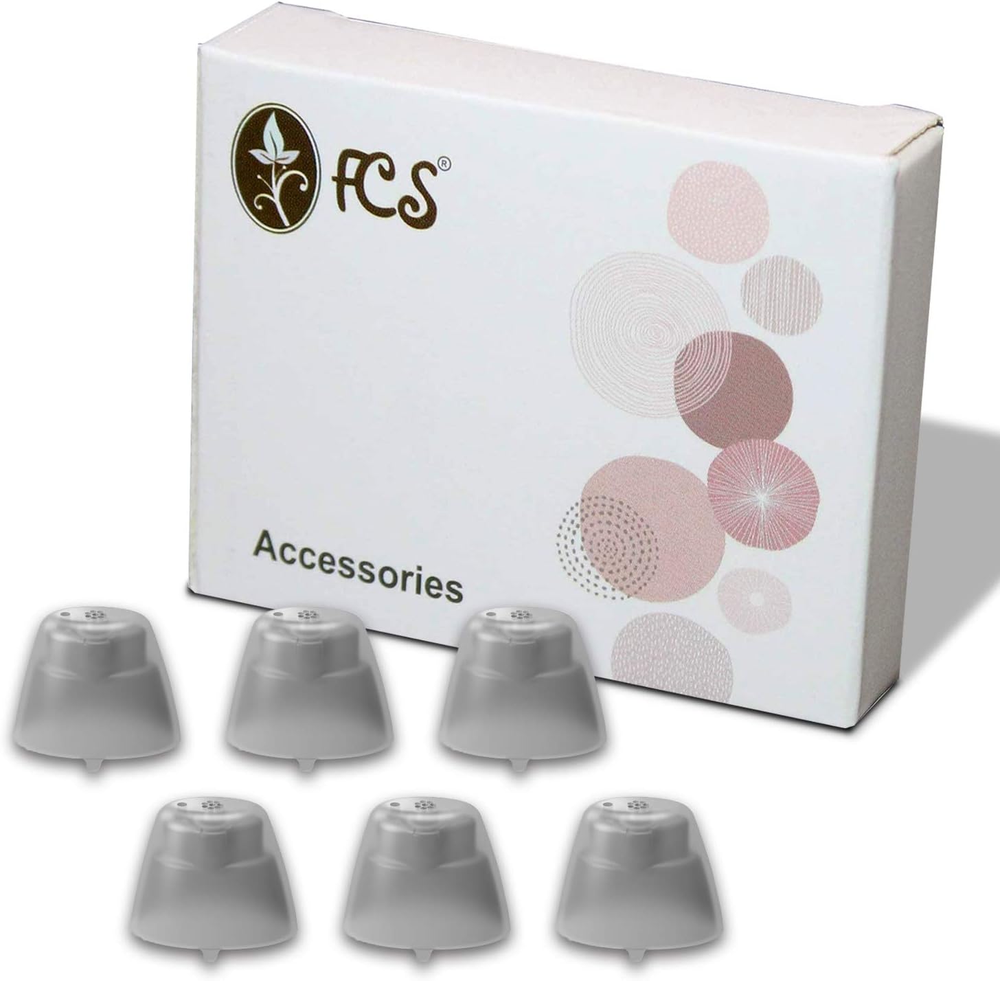 FCS Pack of 6 Click Sleeve for Siemens Signia Intuis 2 Click- CIC (Closed-Medium)