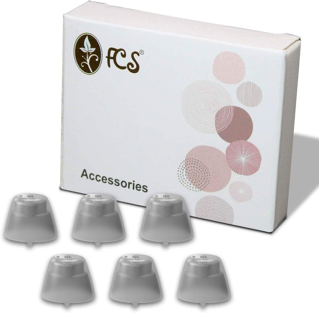FCS Pack of 6 Click Sleeve for Siemens Signia Intuis 2 Click- ITC (Close-Medium)
