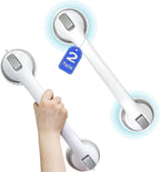 Shower Grab Bars for Seniors, Shower Handles for Elderly Suction Cup,2 Pack 16.21 Inch,Handicap Grab Bars for Bathtubs and Showers Wall, Bathroom Safety for Showers Walls Heavy Duty, No Drillin,Grey
