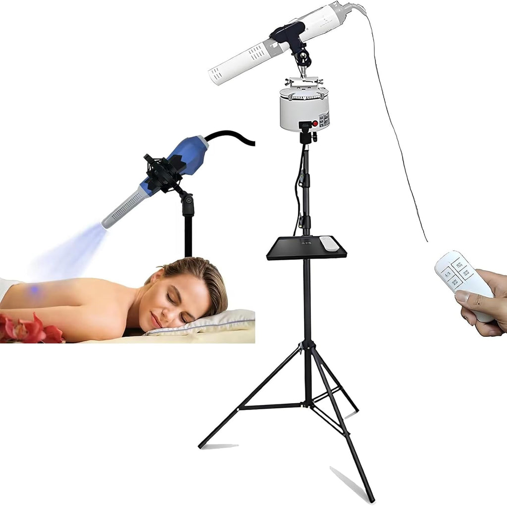 2.1M Terahertz Physiotherapy Instrument Stand, Electric Rotating Stable Tripod with Remote Control, Adjustable Rotation Angle of 0-360°, 30/60min Timing Function, for SPA, Home